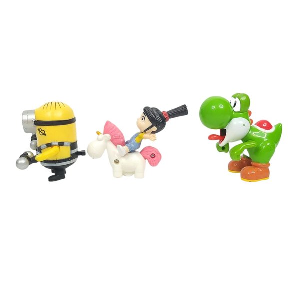 McDonalds Happy Meal Toy Yoshi Despicable Me Minion Agnes Unicorn Lot Of 3 - Picture 2 of 8